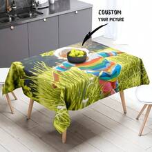 1 Pc Customized Photo Barbecue Grill Bar Tablecloth - Personalized Photo, Polyester Rectangular Tablecloth, Suitable For Parties, Birthdays, Weddings, Anniversaries, And Events - Multicolor - View 6