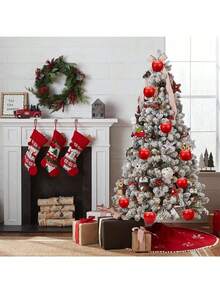 8个逼真仿真苹果，栩栩如生的假水果装饰，适用于婚礼、客厅、春季装饰、厨房装饰、逼真仿真水果派对道具、家居装饰、房间装饰、餐桌装饰、派对装饰、婚礼装饰、生日派对装饰、桌面装饰、仿真植物、厨房必备品、母亲节、母亲节桌面装饰、婚礼中心装饰 - 紅色 - 查看 5