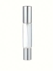 1 件装两用香水护肤喷雾瓶 - 透明玻璃，可重新填充，方便旅行，配有金色盖子和球，便携办公室和外出必备