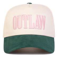 1 件女式 OUTLAW 卡车司机帽，个性化字母刺绣棒球帽，街头时尚休闲 5 片帽，适合户外、防晒、春秋旅行、海滩度假 - 彩色 - 查看 5