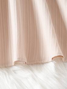 Girls Beaded Ruffle Off-Shoulder Casual Dress, Spring/Autumn