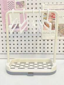 Storage Box And Hanger, Drying Rack And 10 Hangers, 1 Set Doll Clothes Storage Rack,Cloth Compatible Outfit Hanger/Storage, Clothes Support Display Rack, Doll Accessories Hangers, Minifigure Outfits Organizer - Multicolor - View 2