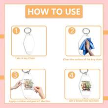 72 套趣味动物语录 DIY 汽车旅馆钥匙扣装饰贴花，UV DTF 转印贴纸适用于钥匙扣个人配饰，LuxyDay 品牌 - 彩色 - 查看 6