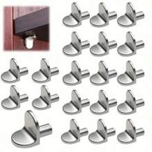 10PCS/50PCS Metal Shelf Support Pegs - Easy Install Cabinet Shelf Brackets For Kitchen, Wardrobe, Closet, Bookshelf - Versatile Shelving Hardware Anchors