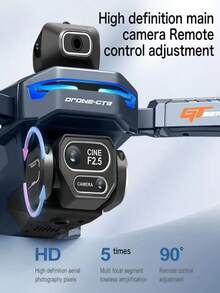 El dron multifuncional GT8 equipado con cámara puede ver la ruta de vuelo en tiempo real, tomar fotos y videos, y grabar la vida. Los motores sin escobillas ofrecen un rendimiento talla grande potente. El vuelo estacionario con flujo óptico es talla grande estable para drones principiantes. Drones económicos. Drones de fotografía aérea, regalos maravillosos para Navidad y Halloween - Mando a distancia GT8 multicolor - Ver 5