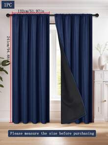 1 件春季涤纶纯色遮光窗帘，轻质，杆袋设计，100% 涤纶遮光遮阳，经典简约风格，适用于卧室、客厅、书房、窗户装饰、家居装饰，轻质 100% 涤纶纯色窗帘，四季皆宜，适合家庭日常使用 - 彩色 - 查看 39