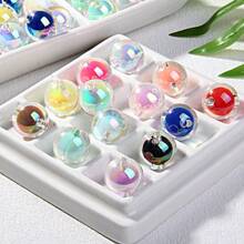 Enjoy Fun of DIY 20 Peças Contas Acrílicas Redondas Transparentes, Suprimentos para Fazer Pulseiras, Correntes de Telefone, Joias DIY
