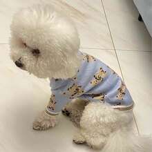 吉娃娃，宠物，猫，狗，狗衣服，幼犬，吉娃娃狗衣服，小猫用品，可爱熊图案狗狗开衫毛衣，适合中小型男孩女孩狗狗猫咪，开衫套装，狗狗冬季外套，宠物狗衣服，柔软针织服装 - 藍色 - 查看 7