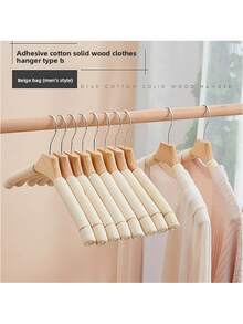 5 Stücke Schwamm Kleiderbügel, rutschfeste & nahtlose Kleiderbügel, Holz Kleiderständer für Erwachsenen Kleiderschrank
