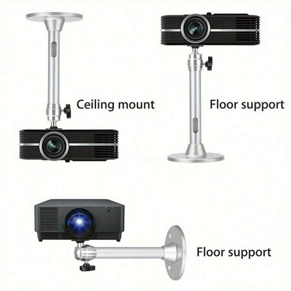 [Mini Proyector] Soporte de montaje en techo o pared universal para mini proyector LCD | 1 pieza | Aluminio