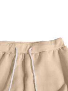 女士字母印花长袖保暖连帽运动衫和裤子休闲套装，秋冬