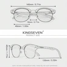 KINGSEVEN 复古胡桃木男女通用休闲眼镜，适合钓鱼、驾驶及其他场合 - A - 查看 8