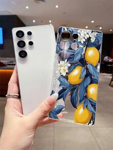 1 Pc Fruit Lemon Pattern Phone Case, Camera Lens Protection Compatible With Samsung, Nothing, Pixel, INFINIX, Xiaomi Redmi Protective Cover Waterproof Shockproof Anti-Fall Scratch Resistant - Multicolor - View 2