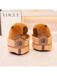 1 件爆米花、炸薯条、水豚毛绒玩具、圣诞节毛绒动物礼物、生日派对、毕业水豚玩偶、蛋糕甜点 - 彩色 - 查看 5