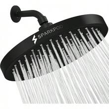 SparkPod Cabezal de regadera -Lluvia de alta presión -Diseño cromo moderno y lujoso -Instalación sencilla sin herramientas -El reemplazo ajustable perfecto para los cabezales de regadera de tu baños