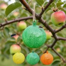 WEINSYT 3PCS Bug Ball Sticky Fly Traps Fruit Fly Traps For Indoors And Outdoors Reusable Plastic Fly Trap Indoor For Mosquitoes Wasps And Gnats Garden Home Farm Use