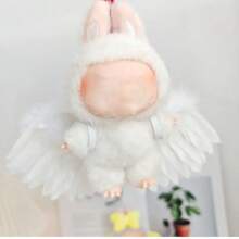 兼容 单色天使翅膀配件、替换配件、玩偶配件、6.7 英寸时尚套装、通用服装、17 厘米单色天使翅膀、生日礼物、节日礼物、派对礼物