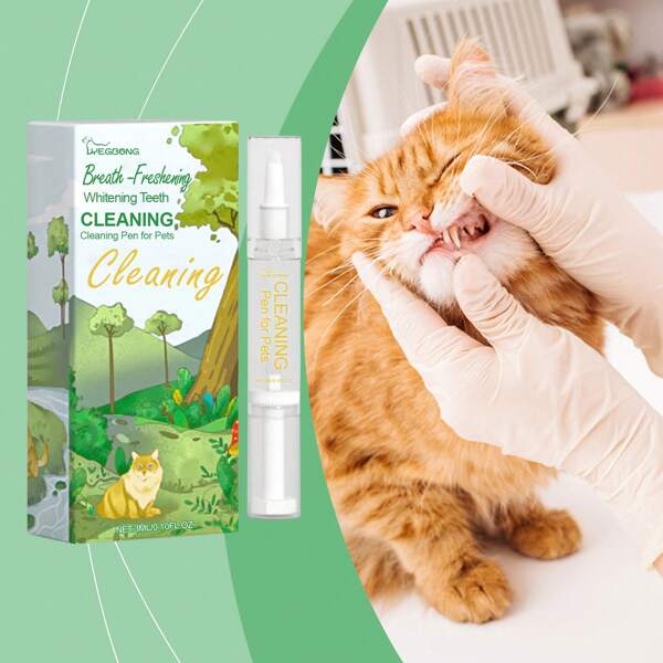 Pet Teeth Cleaning Pen, Pen-Shaped Design Gently Cleans Tartar, Removes Odor, Refreshes, Portable Care