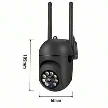 1/2/4pcs 2.4G WiFi Security Camera, Home Security Monitoring With 360° Panoramic View, Two-Way Audio, AI Motion Detection & Night Vision, Remote Control Via App, Suitable For Indoor Use - Black - View 10