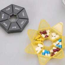 1 hộp đựng thuốc mini hình bát giác 7 ngăn, tiện dụng đựng thuốc 7 ngày, hộp đựng thuốc trong suốt nhiều màu sắc, hộp đựng thuốc du lịch, vật dụng cần thiết cho những người yêu thích sắp xếp thuốc. - Màu Hồng Tươi - Xem 3