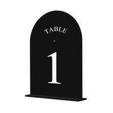 10pcs Gold Mirror Acrylic Table Numbers 1-10 With Holder, Gold Arch-Shaped Acrylic Table Sign Holder Suitable For Wedding Reception, Party, Event, Birthday