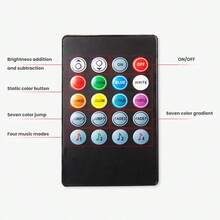 4 đèn nội thất xe hơi RGB thông minh, 48/72 đèn, đèn trang trí xung quanh xe hơi, có điều khiển từ xa, dây đèn xe hơi, trang trí xe hơi, phụ kiện xe hơi, chống thấm nước, chế độ nhạc, phù hợp với mọi mẫu xe, dây đèn LED Giáng sinh, điều khiển từ xa 210mAh - Đầy màu sắc - Xem 6