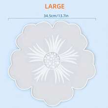 1 Pc Resin Tray Mold And Coaster Molds Large/ Small For Resin Casting, Flower Shape Epoxy Resin Casting Molds For DIY, Home Decoration - White - View 9