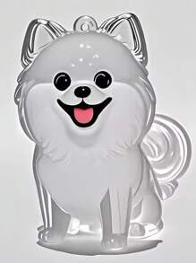 1pc Transparent Cute Dog Hair Storage Hanging Decor, Pet Hair Collection Box For Golden Retriever Schnauzer Hair Keychains