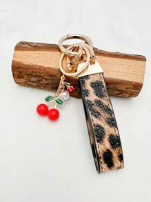 Leopard Keychain + Cherry