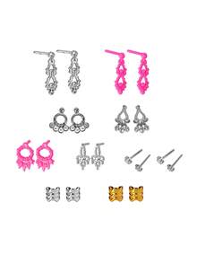 60 件女孩娃娃节日礼物玩具配件，30 厘米娃娃/11.5 英寸娃娃 10 件随机时尚连衣裙、10 双随机鞋子、10 个包、4 个皇冠、10 条项链、10 个耳环，适合 11 英寸娃娃、娃娃服装、大娃娃、小娃娃、衣服、房子、配饰、娃娃服装、娃娃服装、娃娃服装、娃娃配饰、娃娃配饰 - 彩色 - 查看 11