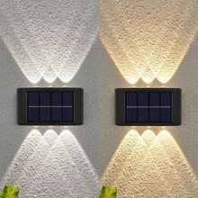 1/2 pezzi Luci da parete solari per esterni, luci per portico, lampade da parete, luci di Natale, luci a LED solari per gradini esterni luminosi, luci solari per terrazze impermeabili, luci solari per scale, montaggio a parete o su palo, per decorazioni autunnali, decorazioni per la casa e per esterni, decorazioni di Ognissanti, decorazioni autunnali con accensione/spegnimento automatico per terrazze, gradini, recinzioni, patio, vialetti