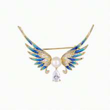 1pc Angel Wings Love Brooch Zinc Alloy Material Paint Craftsmanship Elegant Style Fashionable And Exquisite Suitable For Suits, Dresses, Daily Wear Accessories, Gifts For Friends And Family Birthday Parties