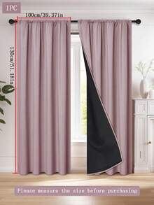 1 件春季涤纶纯色遮光窗帘，轻质，杆袋设计，100% 涤纶遮光遮阳，经典简约风格，适用于卧室、客厅、书房、窗户装饰、家居装饰，轻质 100% 涤纶纯色窗帘，四季皆宜，适合家庭日常使用 - 彩色 - 查看 36