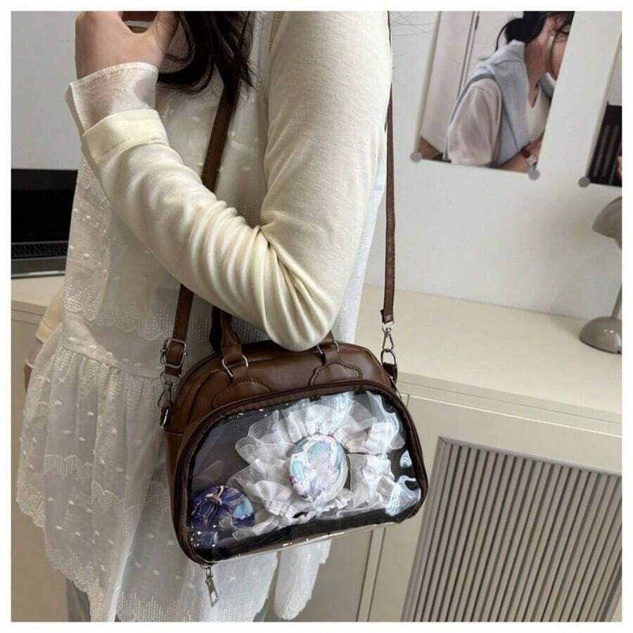 Women Shoulder Bags - Brown - View 1