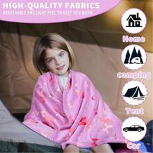 蝴蝶毯，柔软舒适的法兰绒儿童盖毯，适合男孩和女孩的礼物，薰衣草发光毯，柔软的法兰绒毛绒毯玩具，适合 1-10 岁的女孩和男孩，感恩节圣诞节生日礼物 - 蝴蝶 - 查看 11