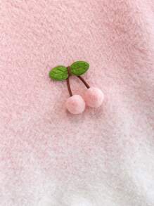 Mädchen süßer Farbverlauf Kirsche Strickpullover, mit Kunstfell gefüttert, geeignet für Alltag, Urlaub, Frühling, Herbst, Winter