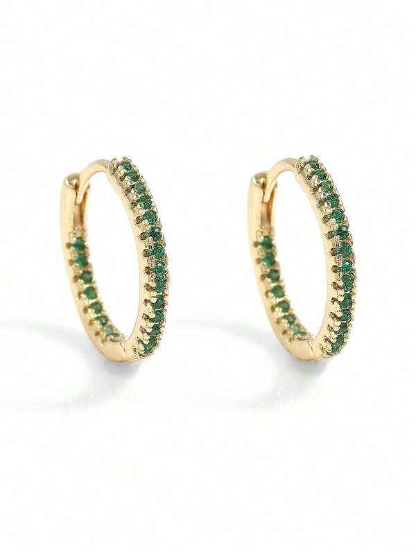 Elegant Full Set Huggie Earrings, Fashion Earrings Suitable For Wedding, Engagement, Men & Women