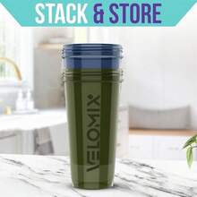 2-Pack 28oz/830ml Premium Shaker Bottles With 4 Stainless Steel Balls - Leakproof  Mixer Cups For Protein, Smoothies & Meal Replacement - Gym, Office, Travel & Home Use - Blue & Clear Combo With Measurement Marks - 2)藍色/綠色 - 查看 6