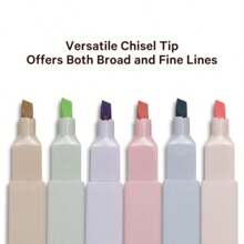 No Bleed Highlighter 6 Pcs Chisel Tip Muted Pastel Color Pastel Highlighter Set Aesthetic Bible Study Supplies Bible Highlighter