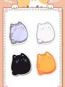 8件/2件/1件 开学文具（猫咪夹） - 可爱猫咪三角收纳夹，适用于办公桌配件和办公室收纳，学校、教师和小型企业的可爱文具用品 | 多用途别针夹，复习用品和教师用品，俏皮的宠物图案！无需打孔，可重复使用回形针、书夹、双夹 - 彩色 - 查看 18