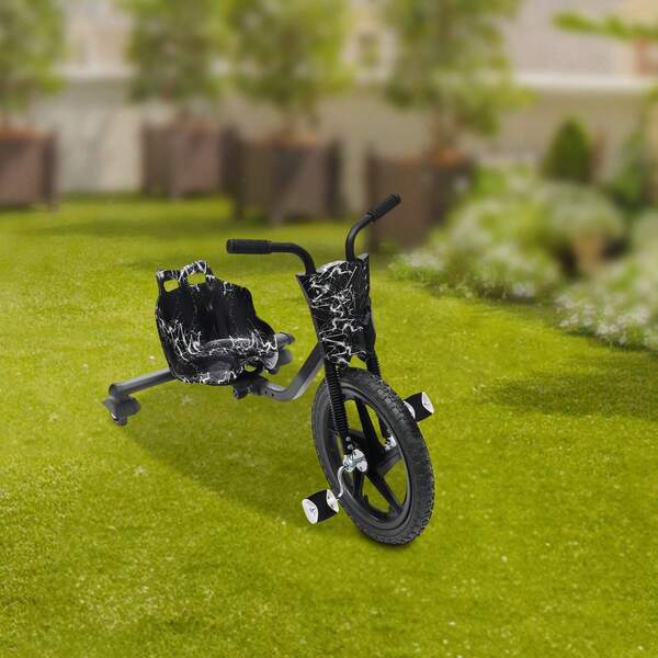 kangten Drifting Scooter 3-Rad-Scooter für Kinder – 176,37 lbs Tragfähigkeit, verstellbares Design, bequemer Sitz und Griffe, flexible Drift-Hinterräder mit Leuchtfunktion für sicheres, aufregendes Fahren