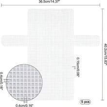 10pcs White Plastic Canvas Needlework Bed Sheets - Square Grid Embroidery & Cross-Stitch Mesh Mats For DIY Crafts, Bookmarks, Bags, Cups - Hand-Knitting Supplies For Beginners & Experts, Sewing Supplies - As shown - View 11