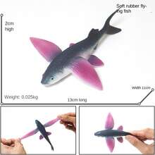 Juguetes realistas de criaturas marinas de silicona suave, modelo de juego de simulación, regalos para niños, decoración y aprendizaje, incluye medusa, caballito de mar, piraña, pulpo, pez volador, estrella de mar, calamar, atún, pez sierra, mero, tiburón cebra, compañero para el crecimiento del niño