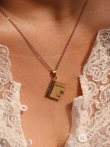 Custom-Engraved Book Necklaces Or Keychains, Personalized Mini Book Pendants, Jewelry For Book Lovers, Unique Reader Necklaces And Keychains - Multicolor - View 6