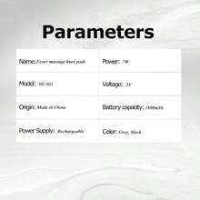 1 st benmassageapparat, justerbar värme- och vibrationsmassageapparat för knä, 4 temperatur- och 3 intensitetsnivåer, lämplig för knä, axel, armbåge - Multifärgad - Visa 11