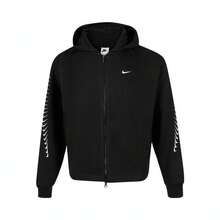 Nike G NSW DF FLC DANCE HDY Hoodie Jacket, Knit Hooded Jacket HV0734-010 - Black - View 3
