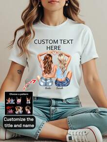 قمصان مخصصة للأخت، قمصان باسم شخصي، قمصان مجموعة، حفلة العروس، قمصان مخصصة لأفضل صديقة، قمصان مخصصة بنص، قمصان شاهد الصداقة، ملابس نساء لعيد الاستقلال ال- 4 من يوليو، ملابس صيفية، بلوزات نسائية جميلة، ملابس العودة إلى المدرسة، تيشيرتات جرافيك، مناسبة لعيد ميلاد أفضل صديقة ورحلات البنات، ملابس مجموعة مخصصة لحفلات العائلة، مناسبة للتخصيص الجماعي لأفضل صديقة وأخت، إرشادات حفلة عيد الميلاد - أبيض - مشاهدة 4