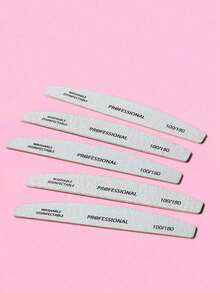 10pcs Professional Crescent Shape Wood Chip File Simple Nail File True Nail Chip Thin File Nail Manicure Manicure Type Polishing Nail File - Multicolor - View 4