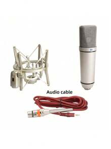 LMBGM U87 人声电容麦克风桌面悬挂式，适用于现场录音人声音乐工作室