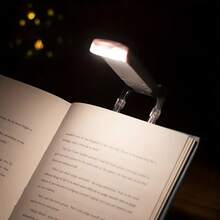 VOLACI 1 pieza Luz de lectura recargable USB mini - Portátil, luz cálida y fresca, cuidado de los ojos, 3 niveles de brillo Adjustable, libro con clip, diseño ahorra espacio, adecuado para lectores nocturnos, recargable para lectura, trabajo, dormitorio, lámpara Dorm - Multicolor - Ver 4
